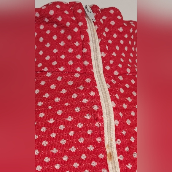 Red and white vintage polka dot bodysuit. - Picture 4 of 6